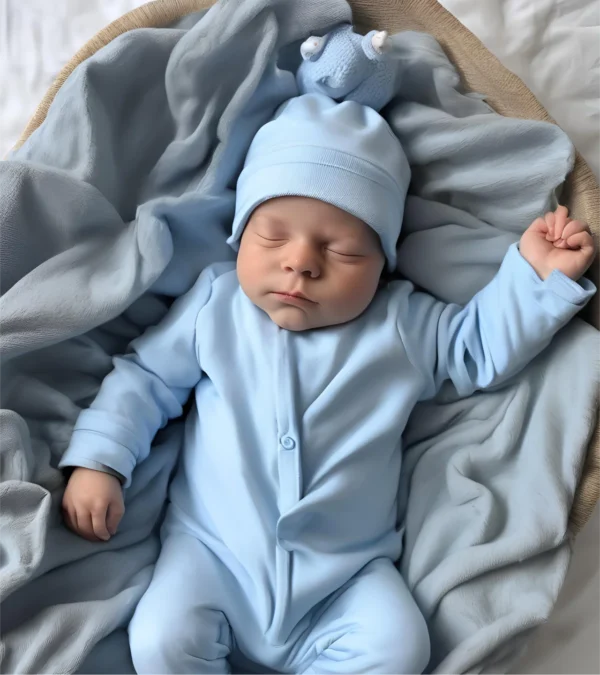 Pijama azul niño recien nacido - tienda de bebes panama